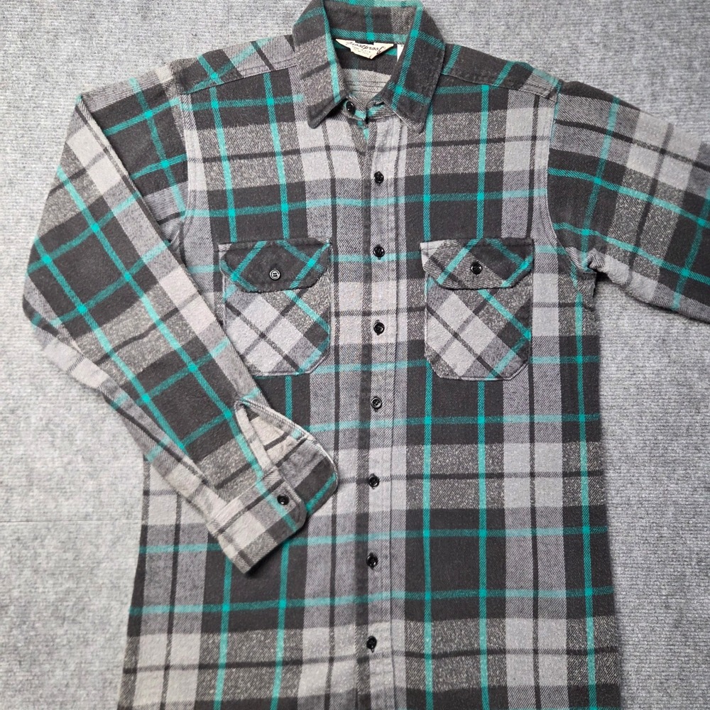 Vintage Frostproof Flannel Shirt Mens M Tall Plaid USA Made Heavyweight Cotton